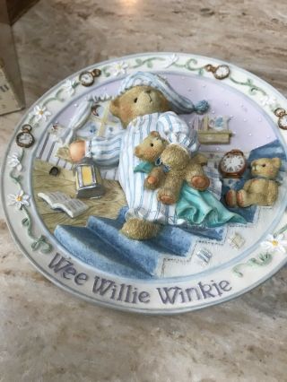 Cherished Teddies Nursery Rhyme Plate - Wee Willie Winkie - 170941 - 1996