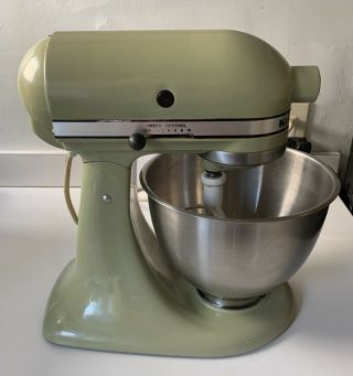 Vintage Kitchenaid 10 Speed Stand Mixer K45 Bowl Avocado Green Hobart