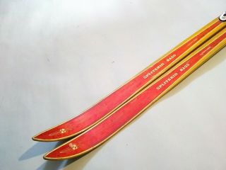 Vintage Wooden Waxable 185cm Skis Cross Country Nordic Nnn Auto Binding