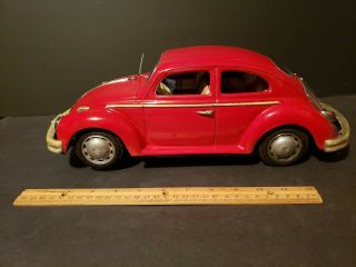 Vintage King Size Bandai Tin Volkswagen Beetle Battery Operated