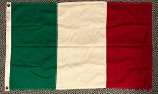 Vintage Defiance Italian Italy Flag 100 Cotton Bunting Made In Usa 2 