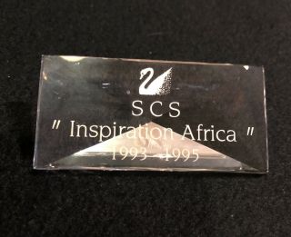 Swarovski Crystal Scpcsnr3 Plaque - Inspiration Africa - 1993 -