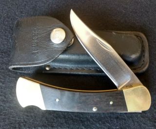 Vintage Buck 110 Folding Knife Last Of The 3 Pin Models Double Stamp 2 Dot