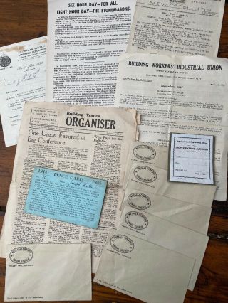 Old Australian Trade Union Labor Party Material Mostly Wwii Era