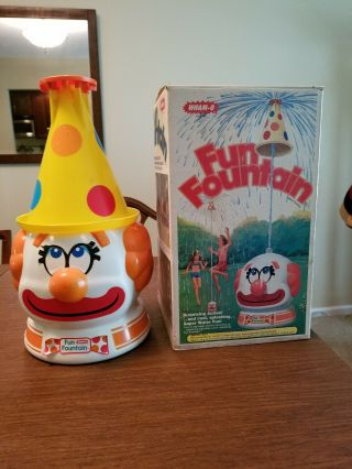 Vtg Wham - O Fun Fountain Clown Hat Sprinkler Summer Floating Hat