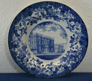 Rare Harvard University 1941 Blue Wedgwood Plate Presidents House