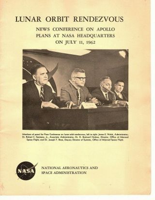Vintage Nasa Lunar Orbit Rendezvous - News Conference On Apollo Plans 7 - 11 - 1962