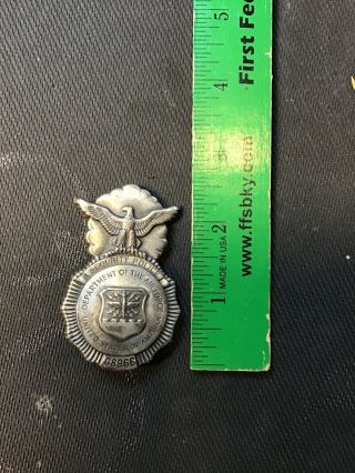 Vintage - Usaf Badge - Department Of The Air Force Security Police Badge (obs)