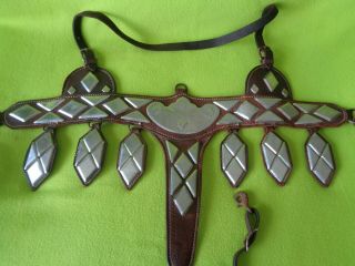 TERRIFIC Old Vintage Antique PARADE Saddle BREAST COLLAR Ted Flowers Style NR 2