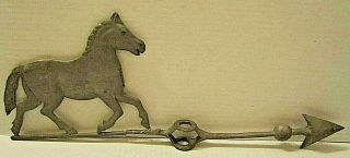 Vintage Trotting Horse Lightning Rod Weathervane Americana Folk Art