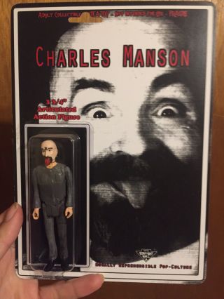 Charles Manson 3.  75 Handmade Custom Figure True Crime