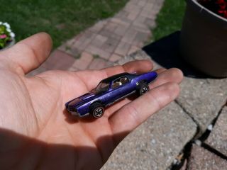 Vintage Hot Wheels Redline Custom Eldorado In Us Purple.