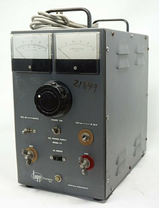 Vintage Lapp Model 73 Ac / Dc Power Supply 0 - 140 Vac / 0 - 36 Vdc 0 - 50 Amps