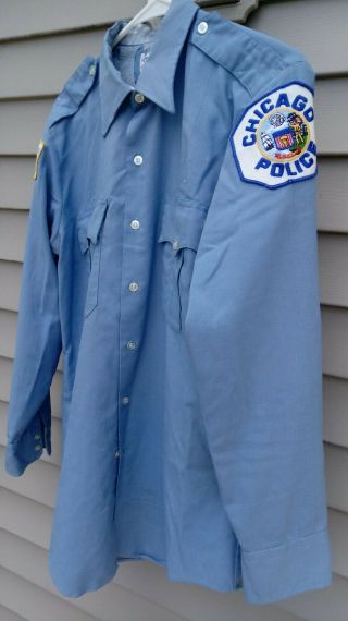 Vintage Chicago Illinois Police Uniform Shirt - 15&1/4x33