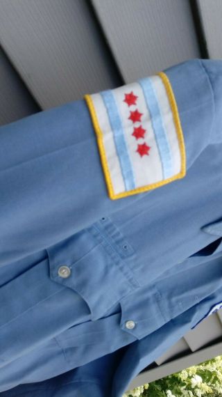 Vintage Chicago Illinois Police Uniform Shirt - 15&1/4x33 2
