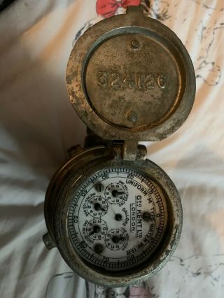 Old Vintage Brass Water Meter 3
