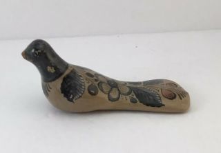 Vintage 4.  5” Hand Painted Ceramic Pottery Clay Pigeon Bird Figurine