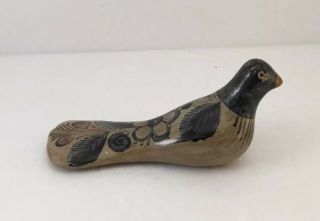 Vintage 4.  5” Hand Painted Ceramic Pottery Clay Pigeon Bird Figurine 3
