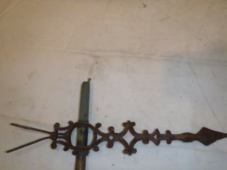 Rare Vintage Cast Iron Lightning Rod Arrow