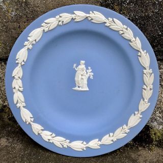Vintage Wedgwood Jasperware Trinket Dish Pale Blue White