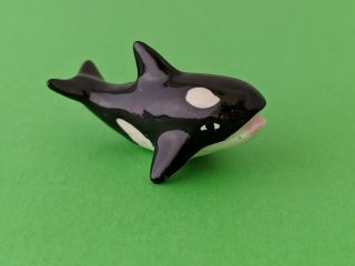 Ceramic Miniature Mini Orca Killer Whale Animal Figurine