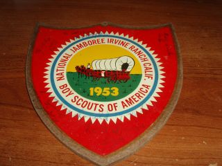 Vintage 1953 Boy Scouts Of America National Jamboree Plaque,  California Signed