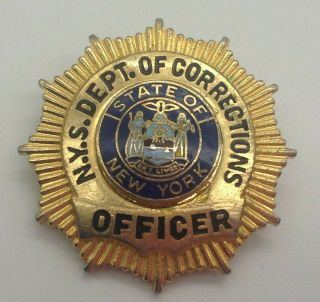 Vintage N.  Y.  S.  Dept Of Corrections Officer Pin Badge York State Obsolete