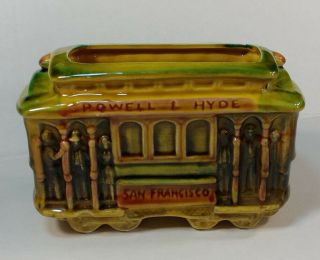 Vintage SNCO Imports San Francisco Powell L Hyde Trolley Car Planter Container 2