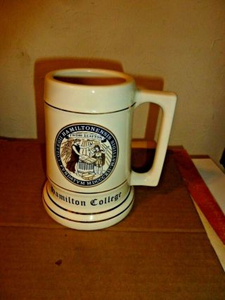 Vintage American Decorators Trenton,  Nj,  6 1/2 " Hamilton College Ceramic Mug