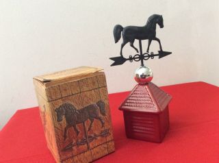 Vintage Avon Wild Country After Shave Weather Vane Decanter Empty Bottle (s1)