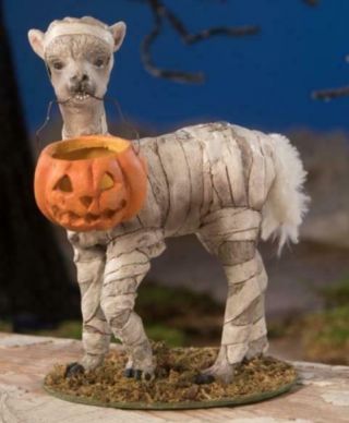 Spits Llama In Mummy Costume Figure Bethany Lowe Halloween Td9087 Pumpkin