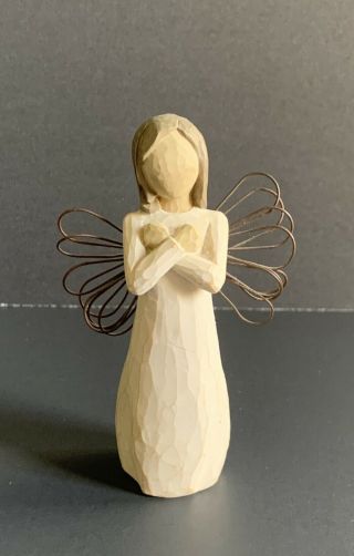 2003 Willow Tree Angel Figurine Sign For Love Susan Lordi 4 1/4 " High