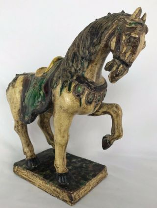 Antique Italian Majolica Tang Dynasty Style Horse Figure