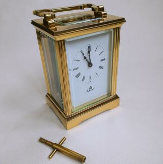 Vintage Solid Brass Mechanical (imperial) Carriage Clock Retro