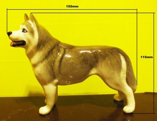 Porcelain Figurine Husky Dog From Russia.