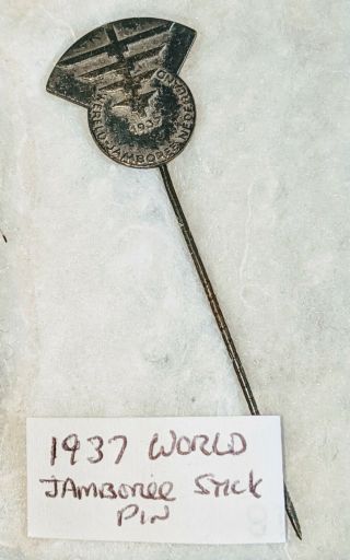 Boy Scout - 1937 World Jamboree Scarf Or Lapel Pin Stick Pin