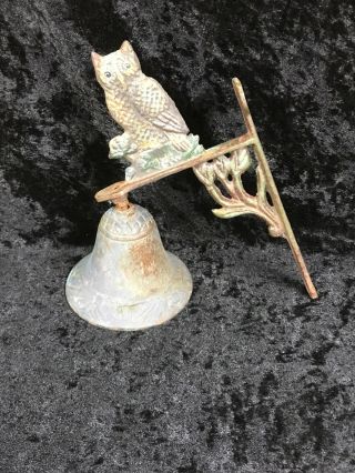 Antique Cast Iron Owl Door Bell/knocker
