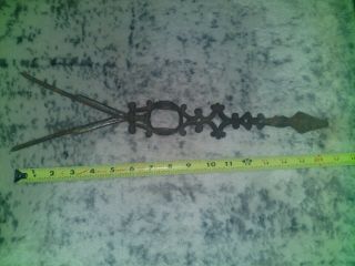 Antique Ornate Cast Iron Illinois Barn Lightning Rod Weathervane Arrow Old