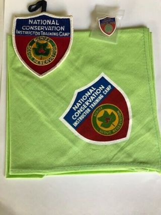 Rare Schiff National Conservation Instructor Training Camp Set,  Patch,  Nc & Pin