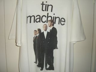 David Bowie / Tin Machine Official 1989 Tour Vintage Tshirt - White Size Xl