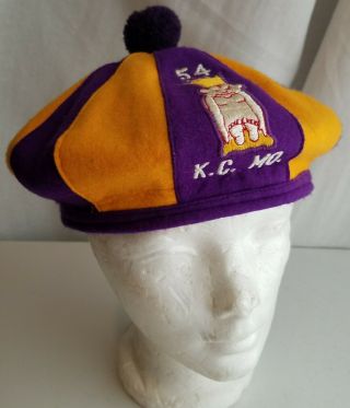 Vintage Royal Order Of Jesters Roj Billiken Kc Mo Kansas City Hat Cap Masonic
