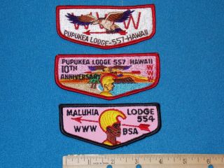 Vintage - Maluhia Lodge 554 Flap & 2 Pupukea Lodge 557 Flaps -