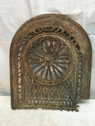 Antique Victorian Ornate Cast Iron Floor Grate Register Architectural Salvage