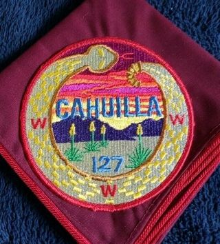 Boy Scout - Oa - Cahuilla Lodge 127 - R1 On Maroon Neckerchief