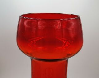 Vintage Blenko Hand Blown Glass Vase - 7112 - Tangerine 3