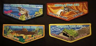 Oa Wipala Wiki Lodge 432 Bsa Grand Canyon Council State Symbols 4 - Patch Flap Set