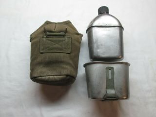 Wwii Us Army Stainless Steel 1943 Vollrath Canteen Cup Rogers,  Cover