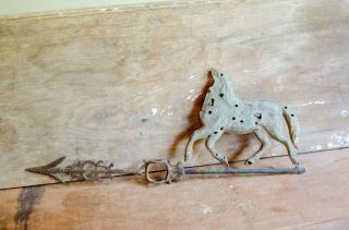 Antique Lightning Rod/weather Vane Arrow Horse Broken