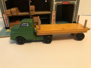 Vintage Keystone Lumber Yard Fiberboard Toy w/ wood truck 223 lumber mill 2