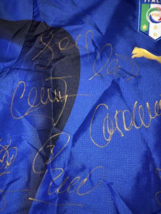 Italy Italian vintage azzurri puma 2006 world cup signed shirt buffon pirlo 2